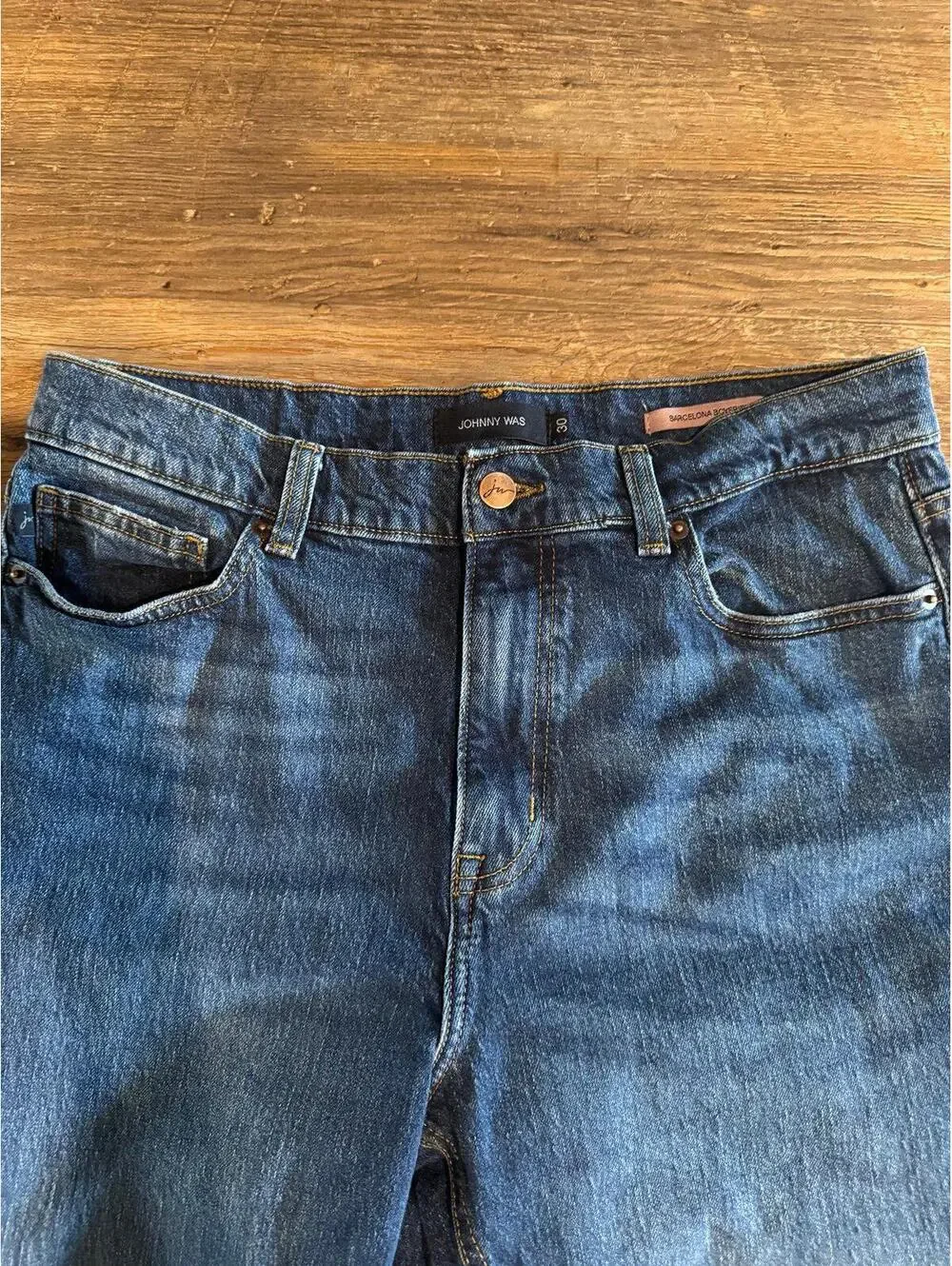 Johnny Was BARCELONA BOYFRIEND Denim Relaxed Fit Jeans Sz 30 EUC